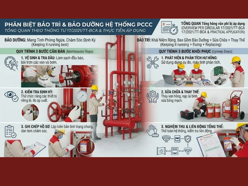 phân biệt bảo trì và bảo dưỡng 