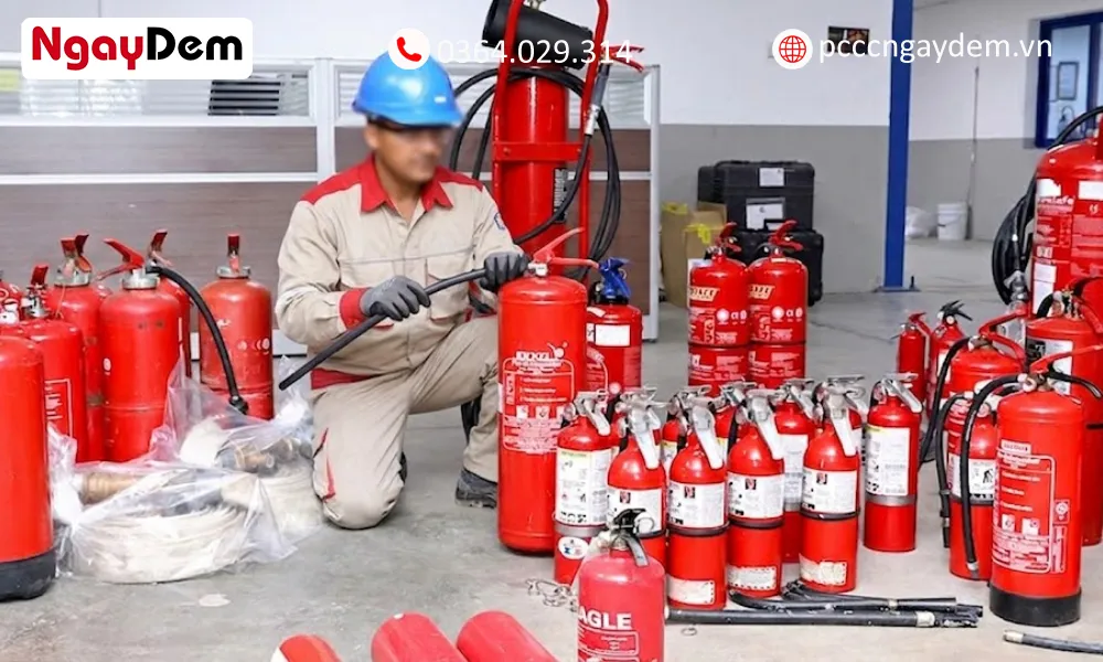 Bảo dưỡng bình chữa cháy bột abc