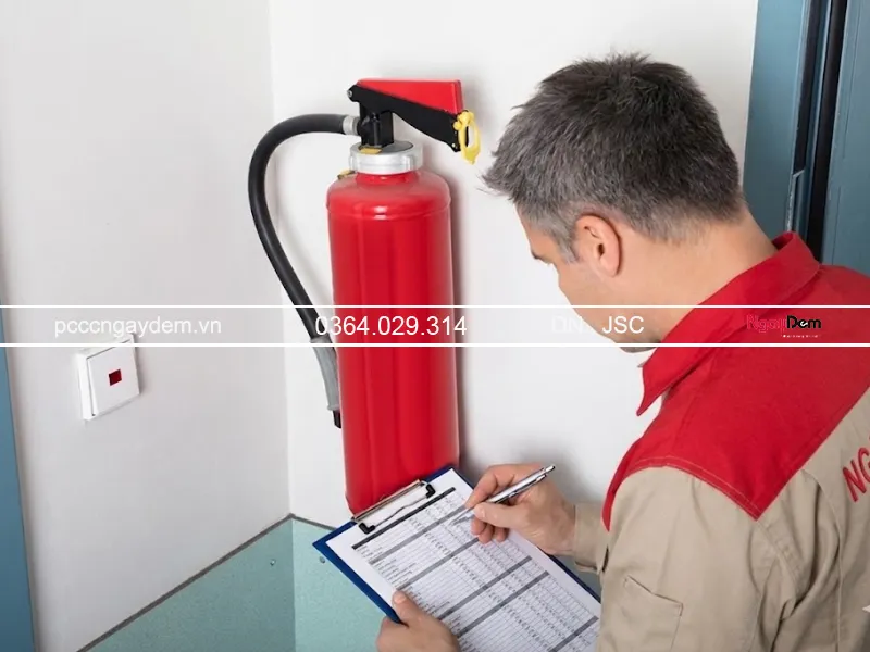 Bảo dưỡng bình chữa cháy bột