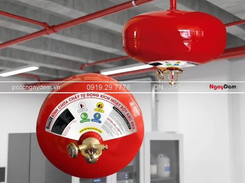 Bình cầu chữa cháy tự động là thiết bị PCCC thông minh, kích hoạt ngay khi nhiệt độ đạt 68-70°C