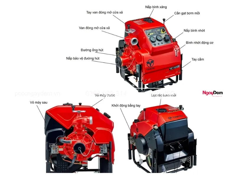 cấu tạo chi tiết máy bươm v82 tohatsu