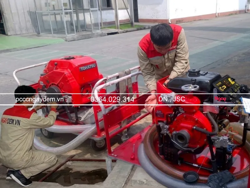 hướng dẫn dùng máy bơm v82 và thực hiện bảo dưỡng pccc
