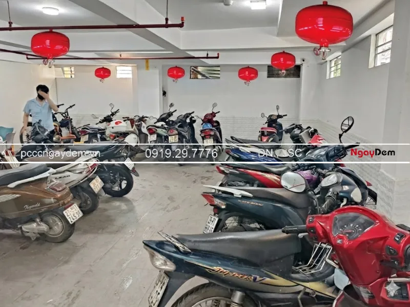 bình cầu chữa cháy tự động cần tuân thủ chiều cao đầu cảm biến cách sàn 2,5-3,5m