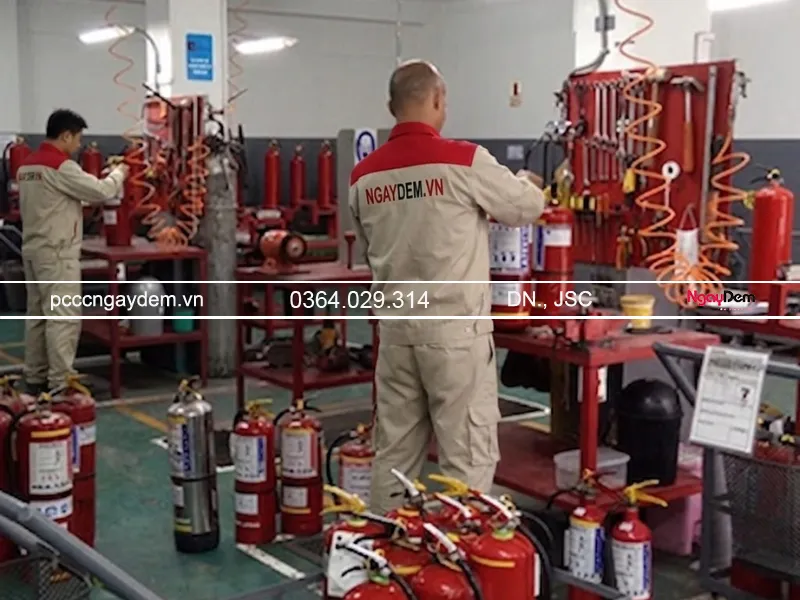 nạp bình chữa cháy bột ABC