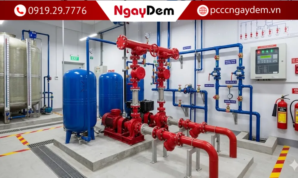 Quy trình lắp đặt thi công hệ thống pccc chuẩn nghiệm thu của cục cảnh sát