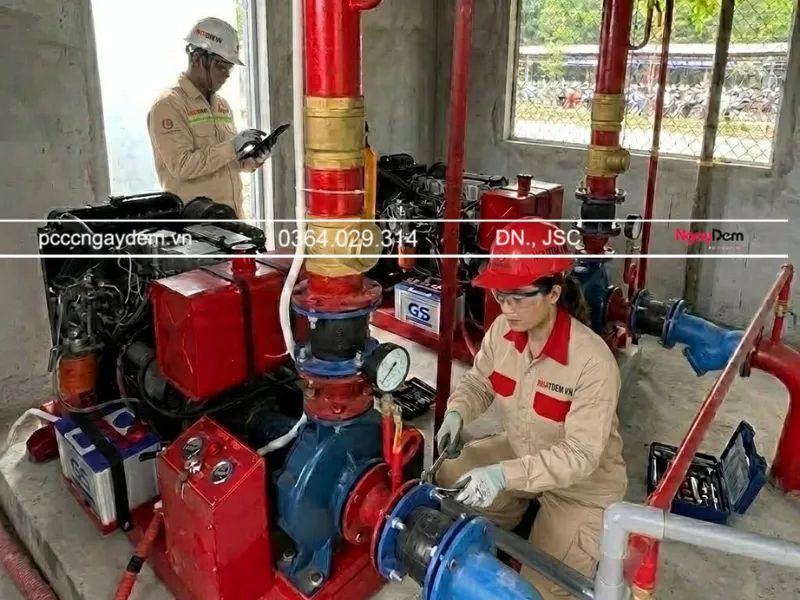 bảo trì bảo dưỡng định kì máy bơm chữa cháy