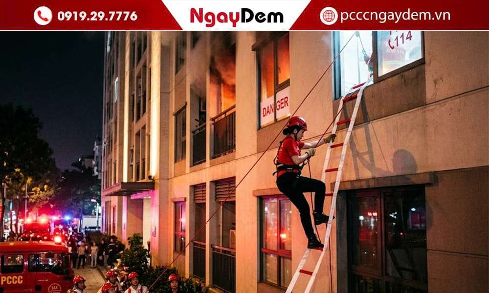 Cách dùng thang dây thoát hiểm an toàn, hiệu quả khi xảy ra sự cố