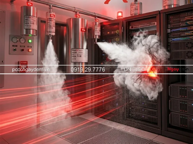Khả năg dập tắt lửa tuyệt đối hiệu quả của hệ thống chữa cháy stat-x