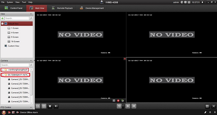Mất tín hiệu trên màn hình quan sát 