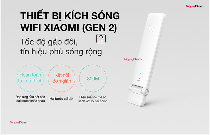 Bộ Kích Sóng Wifi Repeater Xiaomi Gen 2