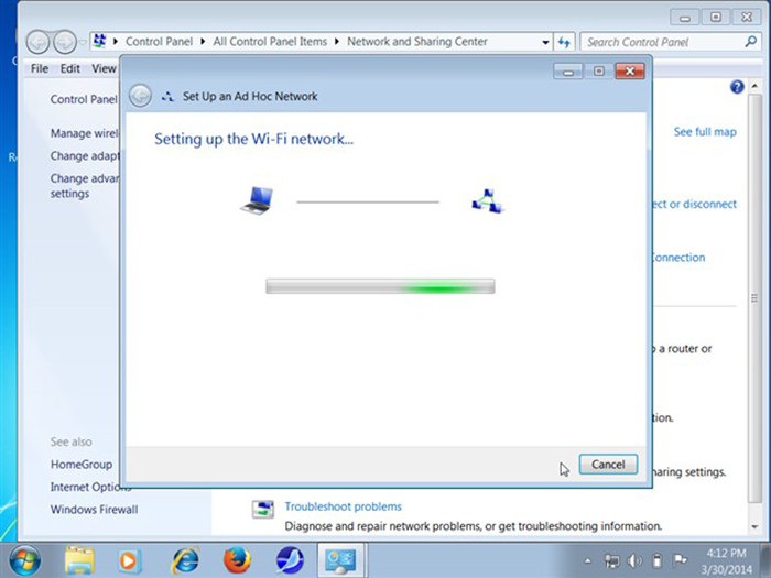 Kích sóng wifi bằng laptop chạy bằng windows 7