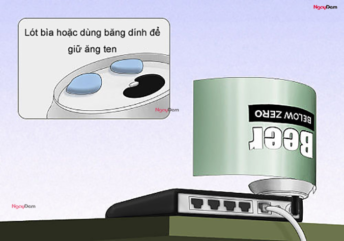 Kích sóng wifi bằng vỏ lon bia 