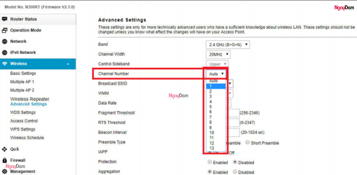 Thay đổi tín hiệu kênh wifi