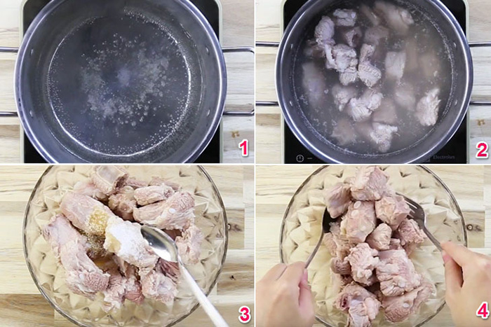 Sơ chế nguyên liệu món ăn sườn xào chua ngọt 