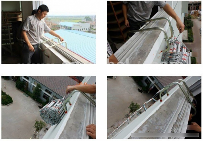 Cách sử dụng thang dây thoát hiểm chuẩn