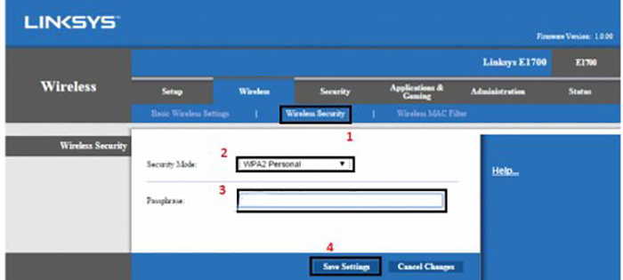 Cách đổi mật khẩu WiFi Linksys.
