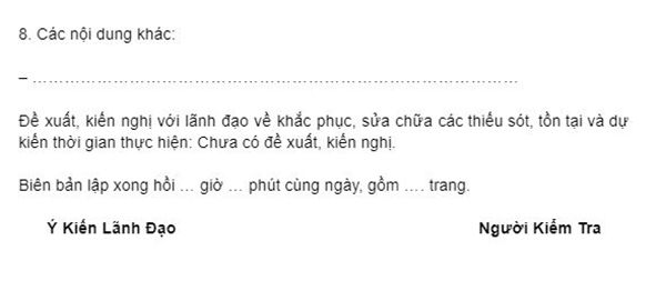 Mẫu biên bản tự kiểm tra PCCC