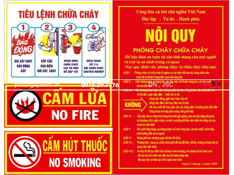 Nội quy tiêu lệnh phòng cháy chữa cháy