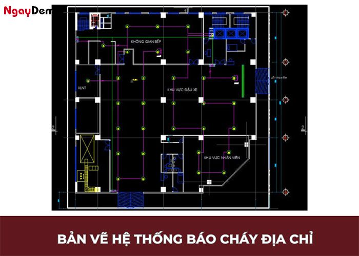 Bản vẽ hệ thống báo cháy địa chỉ