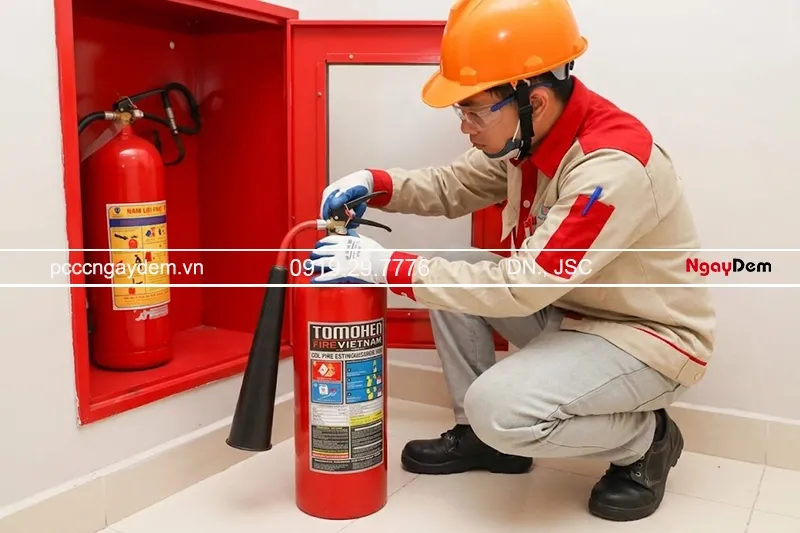 Bảo dưỡng bình chữa cháy tại TP.HCM: Kiểm tra, nạp sạc chuẩn pccc