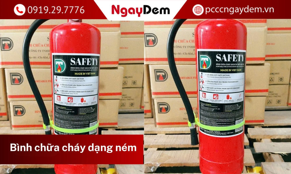 Bình chữa cháy dạng ném: Ưu điểm, Cách dùng và Lưu ý khi sử dụng Bình chữa cháy dạng ném