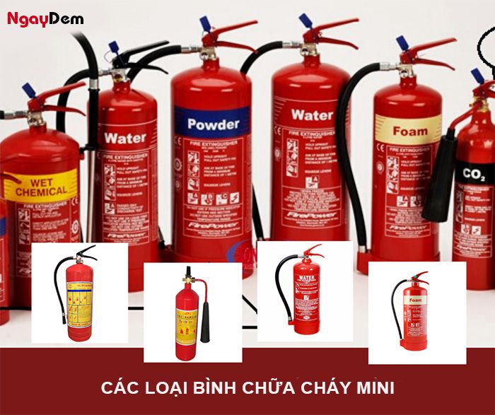Các loại bình chữa cháy mini