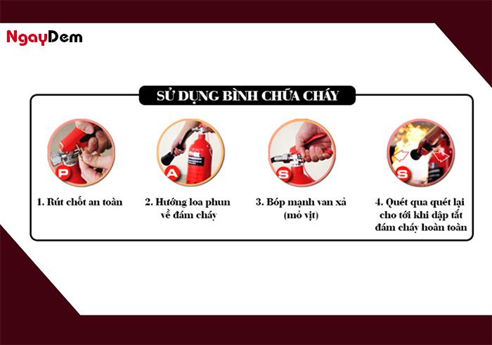 Cách sử dụng bình chữa cháy hiệu quả