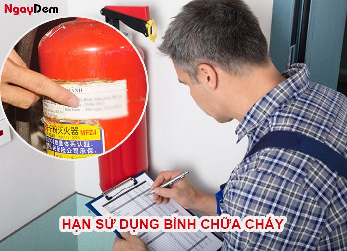 Thời hạn sử dụng bình chữa cháy