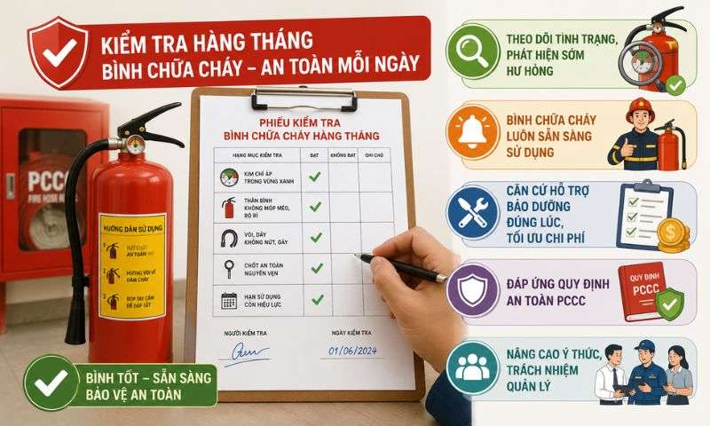 Mẫu phiếu kiểm tra bình chữa cháy hàng tháng cập nhật mới 2026 phiếu kiểm tra bình chữa cháy