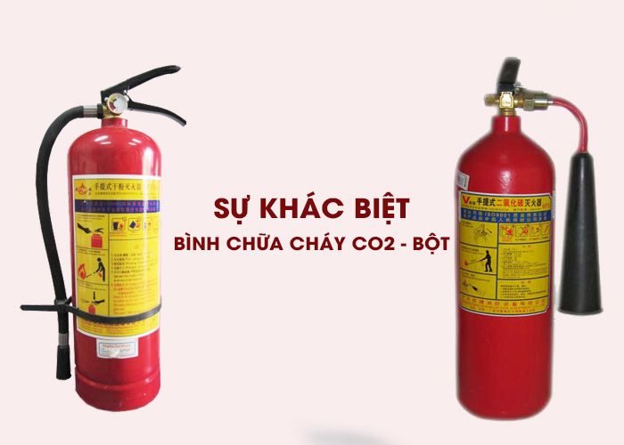 So sánh bình chữa cháy CO2 và bột nên dùng loại nào?