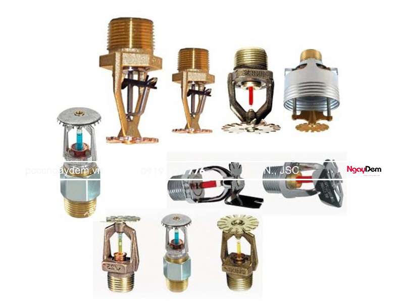Các loại đầu phun chữa cháy được bán trên thị trường sử dụng phổ biến nhất Các loại đầu phun chữa cháy