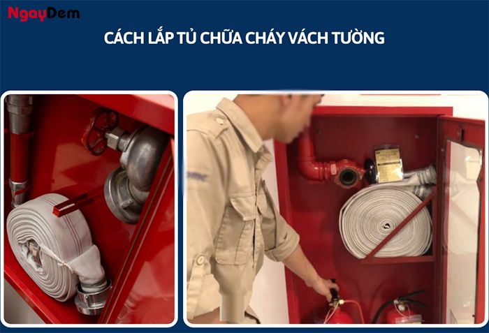 Hướng dẫn cách lắp tủ chữa cháy vạch tường chuẩn