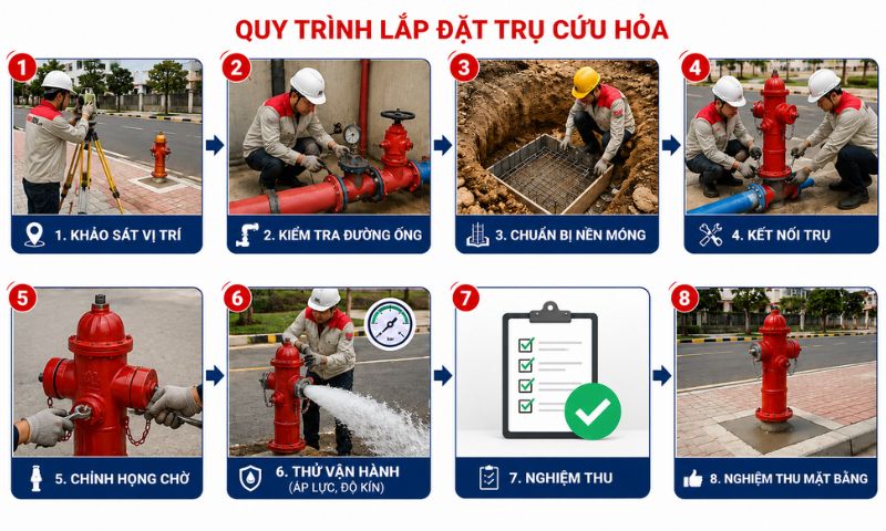 Giải mã nguyên lý và cấu tạo trụ cứu hỏa trong hệ thống PCCC cấu tạo trụ cứu hỏa