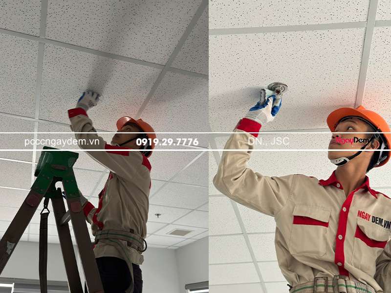 PCCC Ngày Đêm cung cấp thiết bị và lắp đặt đầu chữa cháy sprinkler uy tín, đạt chuẩn PCCC lắp đặt đầu phun sprinkler