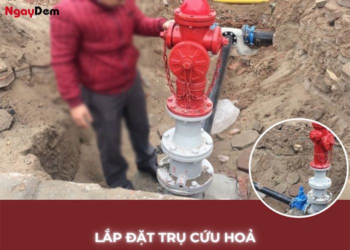 Các bước lắp đặt trụ cứu hoả Hiệp Lực