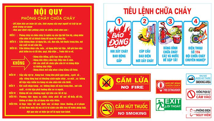 Các loại biển phòng cháy chữa cháy