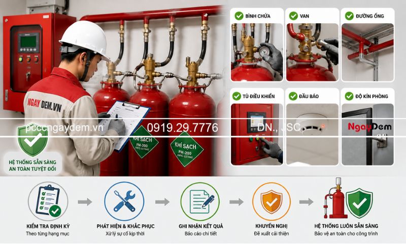 Hệ thống chữa cháy bằng khí là gì? Top 5 hệ thống phổ biến hệ thống chữa cháy bằng khí