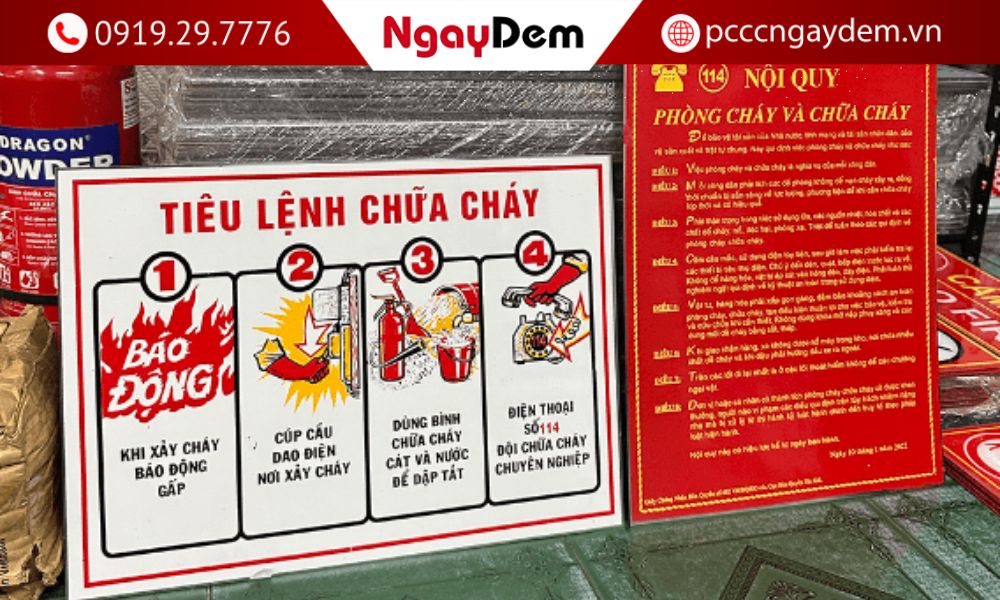 Mẫu nội quy PCCC, tiêu lệnh chữa cháy cập nhật mới 2026 mẫu nội quy cập nhật mới