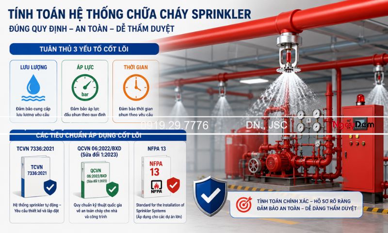 tính toán hệ thống chữa cháy sprinkler