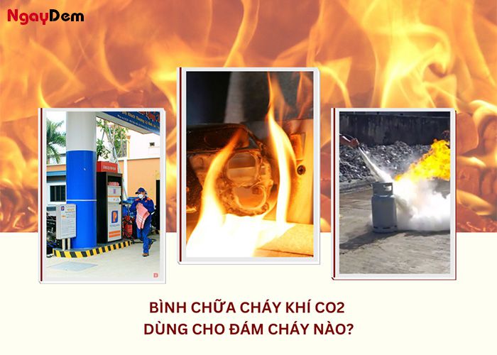 Bình chữa cháy khí CO2 dùng cho đám cháy nào?