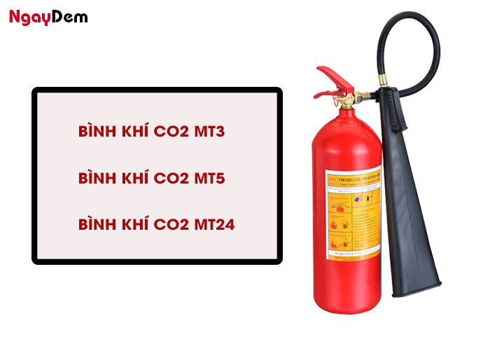 Các loại bình PCCC CO2 theo trọng lượng