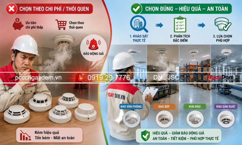 Các loại đầu báo cháy sử dụng trong PCCC phổ biến hiện nay các loại đầu báo cháy