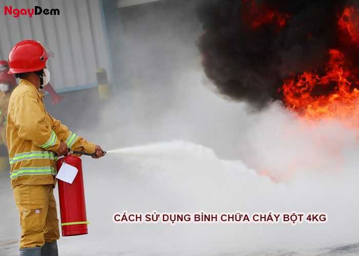 Hướng dẫn cách sử dụng bình chữa cháy 4Kg dạng bột