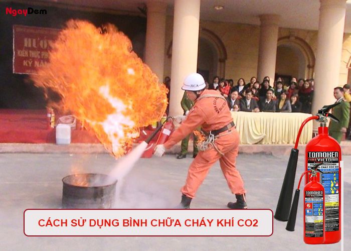 Cách sử dụng bình chữa cháy tomoken co2 3kg