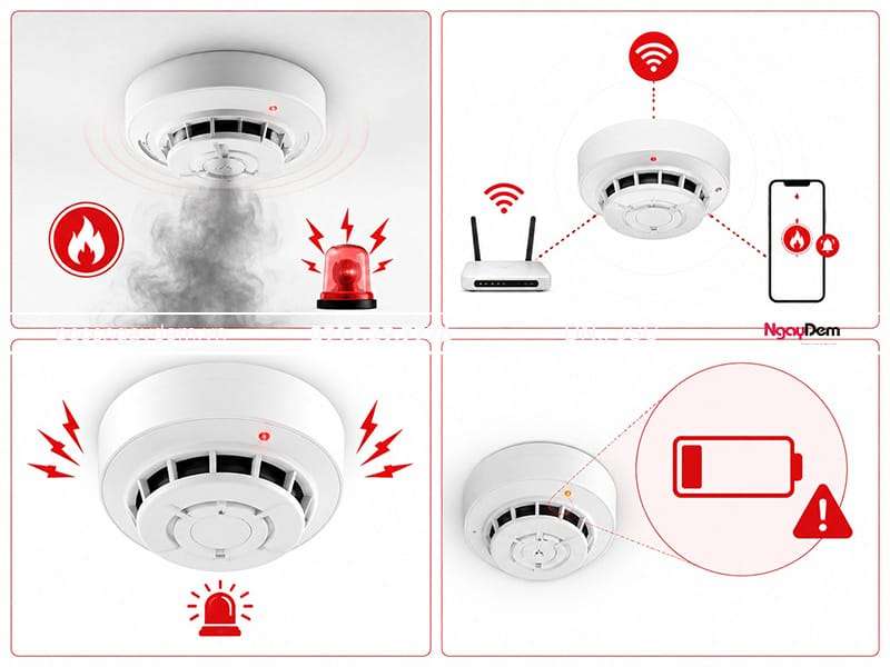 Đầu báo khói không dây với những tính năng ưu việt đầu báo khói không dây