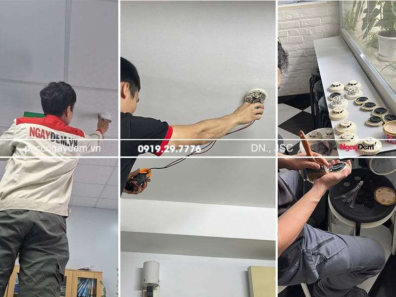 Lắp đặt, bảo dưỡng đầu báo cháy khói tự động uy tín tại PCCC Ngày Đêm đầu báo khói không dây