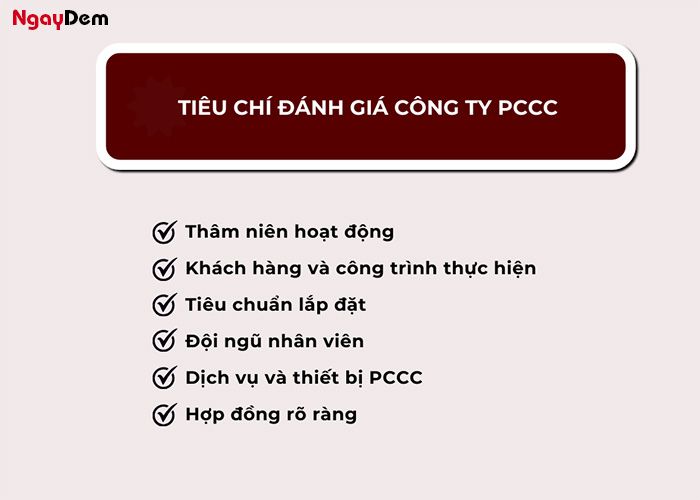 Tiêu chí đánh giá công ty phòng cháy chữa cháy uy tín