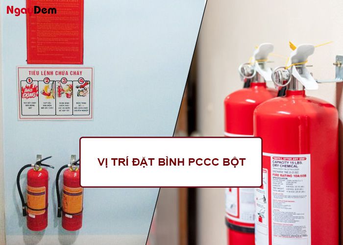 Vị trí đặt bình PCCC bột chuẩn