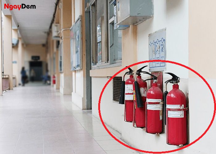 Vị trí đặt bình xịt chữa cháy chuẩn
