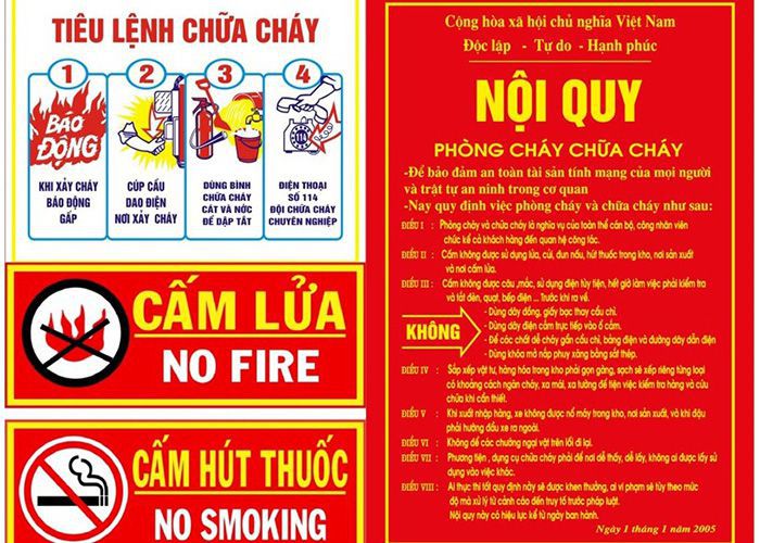 Biển báo phòng cháy chữa cháy (PCCC) có những loại nào?